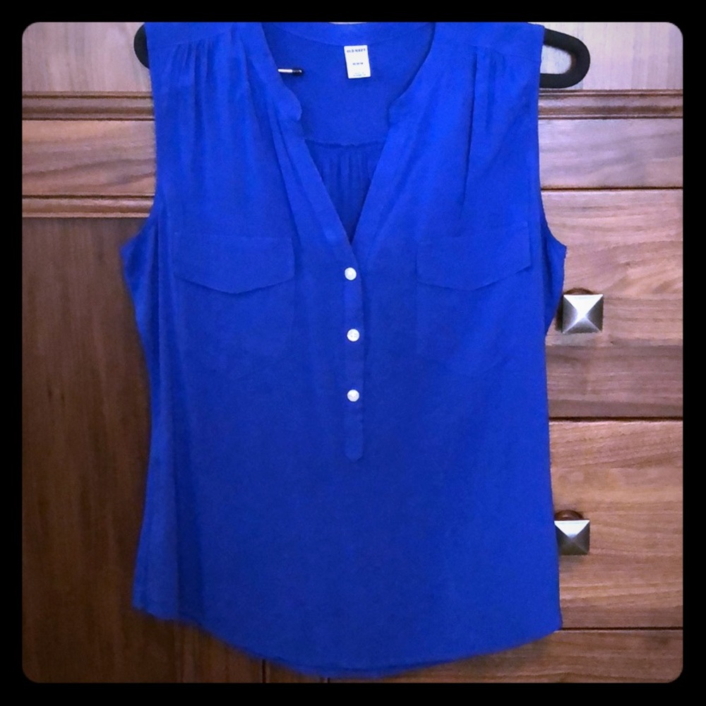 Soft and silky blue rayon blouse